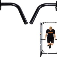 GRIND Fitness 2x2 Dip Station Handles for Squat Rack Cage Fitness Equipment Tricep Workout Attachment