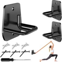 Resistance Band Wall Anchor, Squats Workout Equipment, 3PCS Resistance Band Anchor Mount System, Arm Workout at Home Fitness Equipment, Home Gym Wall Anchor for Strength Training, Physical Therapy